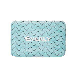 Personlig Monogram Mint Aztec Arrow Mönster Badrumsmatta