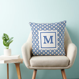 Personlig monogram Modernt Ögonskicks-mönster Kudde