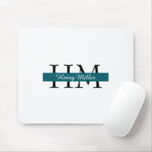 Personlig Monogram Mousepad | Anpassningsbar Initi