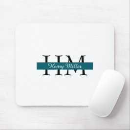 Personlig Monogram Mousepad | Anpassningsbar Initi Musmatta