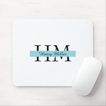 Personlig Monogram Mousepad | Anpassningsbar Initi