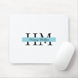 Personlig Monogram Mousepad | Anpassningsbar Initi Musmatta