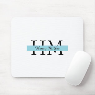 Personlig Monogram Mousepad   Anpassningsbar Initi Musmatta