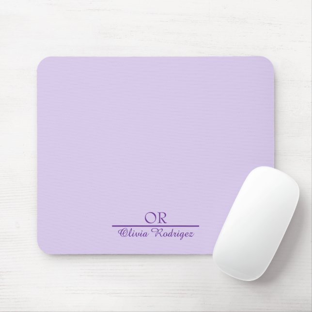 Personlig Monogram Mousepad-Anpassningsbar Initial Musmatta (Med mus)