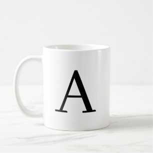 Personlig Monogram Mugg - Anpassningsbar Brev Kaff