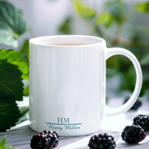 Personlig Monogram Mugg - Anpassningsbar Initial &