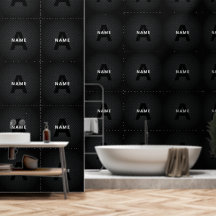 Personlig Monogram Namn Black and White Struktur