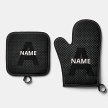 Personlig Monogram Namn Black and White Struktur