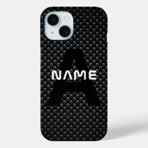Personlig Monogram Namn Black and White Struktur