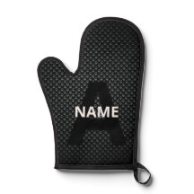 Personlig Monogram Namn Black and White Struktur
