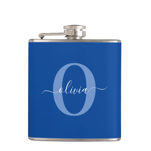 Personlig Monogram Namn Blue White Fickplunta (Framsidan)