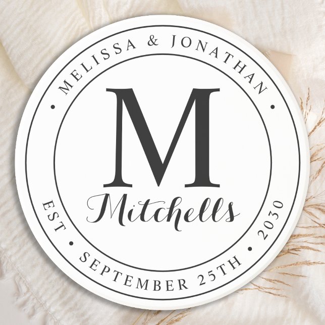 Personlig Monogram Namn Bröllop Underlägg (Skapare uppladdad)