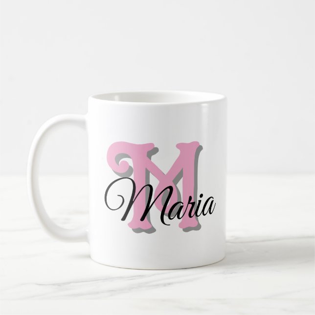 Personlig Monogram Namn Mugg (Vänster)