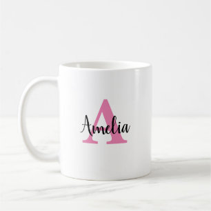 Personlig Monogram Namn Mugg skript