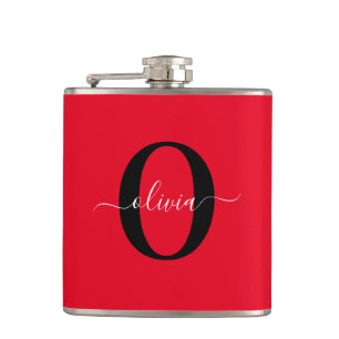 Personlig Monogram Namn Red Black White Fickplunta