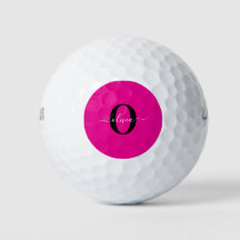 Personlig Monogram Namn Rosa Black White