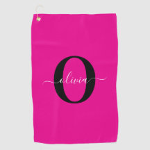 Personlig Monogram Namn Rosa Black White