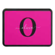 Personlig Monogram Namn Rosa Black White