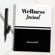 Personlig Monogram Namn-skript Hälsa Journal