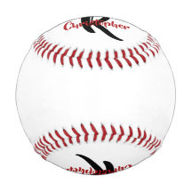 Personlig Monogram Namn White Baseball