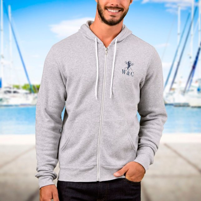 Personlig Monogram Nautisk sjöhäst T Shirt (Skapare uppladdad)