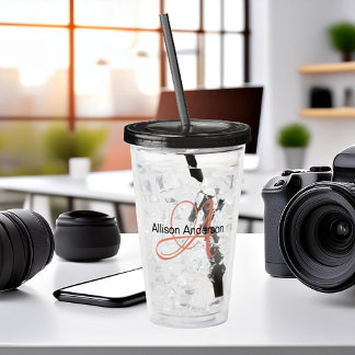 Personlig monogram och namn anpassad take away mugg
