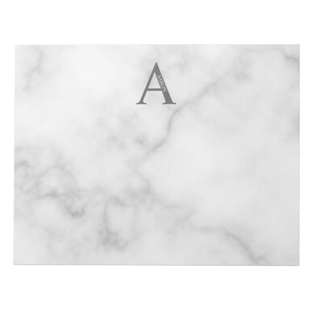 Personlig Monogram och Namn Anteckningsblock (Framsida)