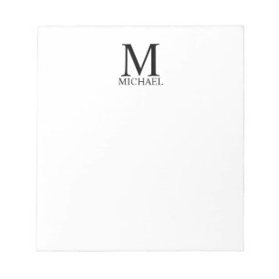 Personlig monogram och namn anteckningsblock
