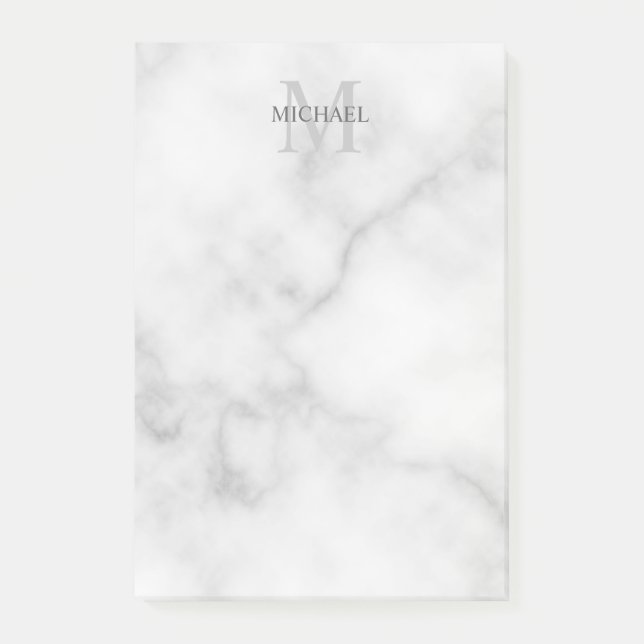 Personlig Monogram och Namn Anteckningsblock Post-it Block (Framsida)