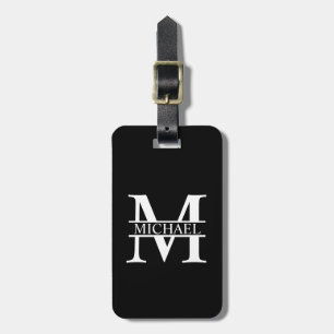 Personlig Monogram och Namn Bagagebricka