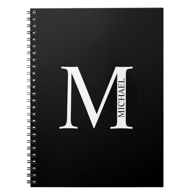 Personlig Monogram och Namn bärbar dator Anteckningsbok (Framsidan)