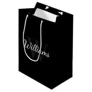 Personlig Monogram och Namn Black