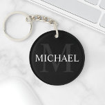 Personlig Monogram och Namn Black<br><div class="desc">Personlig Monogram och Namn Gift har personlig namn i vitt och monogram i grått som bakgrund,  i klassiskt serif font stil,  på svart bakgrund. Perfekt som helgdag,  familjeåterförening,  tack för marskalkar och gåva vid särskilda tillfällen.</div>