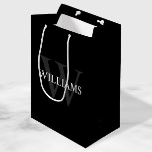 Personlig Monogram och Namn Black