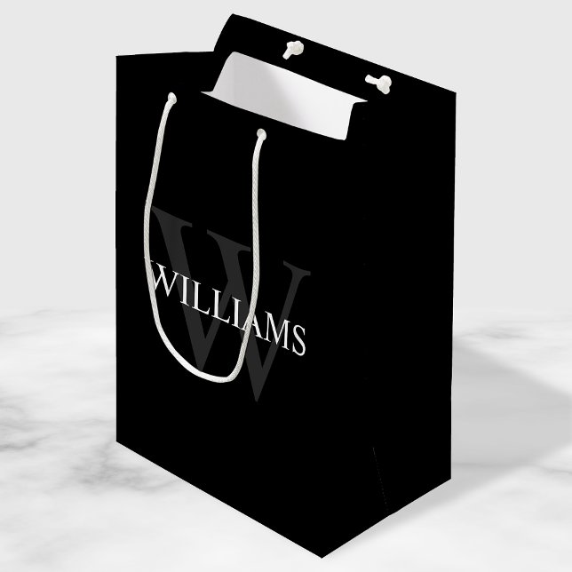 Personlig Monogram och Namn Black (Skapare uppladdad)