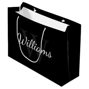 Personlig Monogram och Namn Black