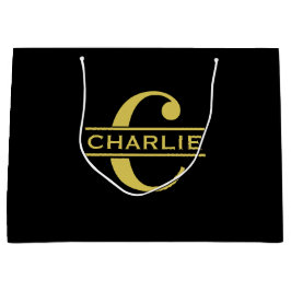 Personlig Monogram och Namn Black och Guld