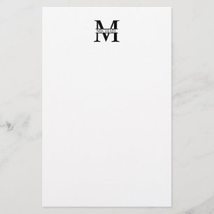 Personlig Monogram och Namn Brevpapper