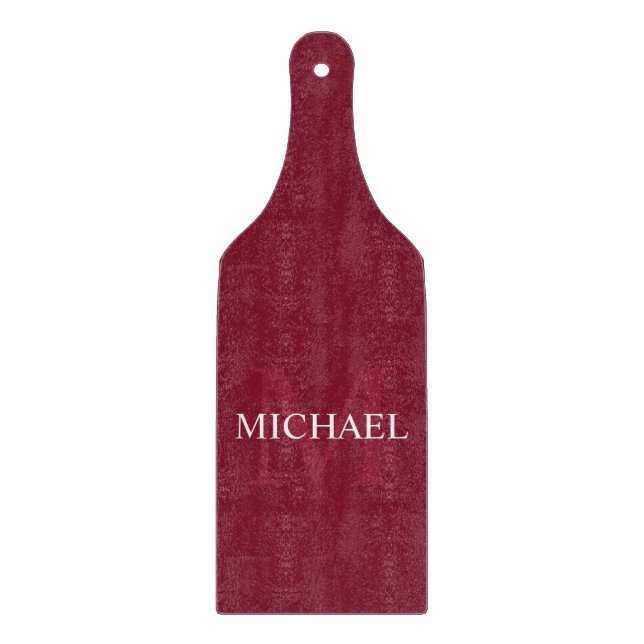 Personlig Monogram och Namn Burgundy Red (Framsidan)