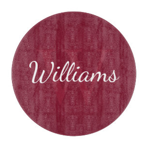 Personlig Monogram och Namn Burgundy Red
