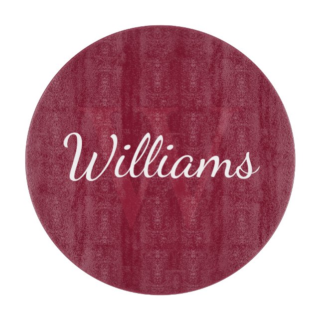 Personlig Monogram och Namn Burgundy Red (Framsidan)