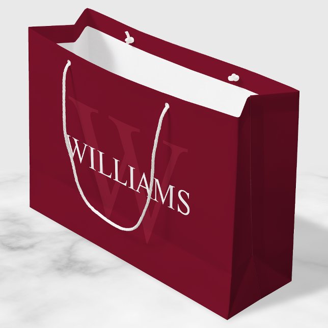 Personlig Monogram och Namn Burgundy Red (Skapare uppladdad)