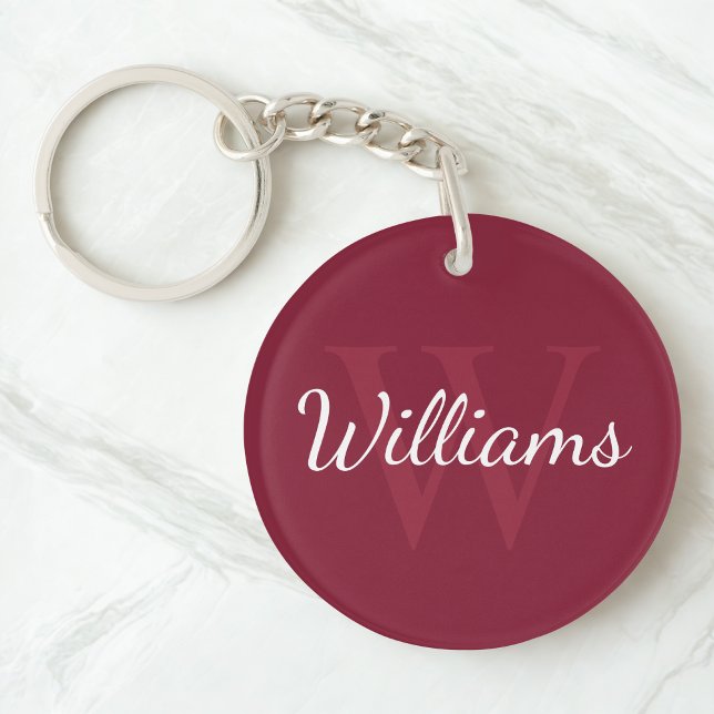 Personlig Monogram och Namn Burgundy Red (Skapare uppladdad)