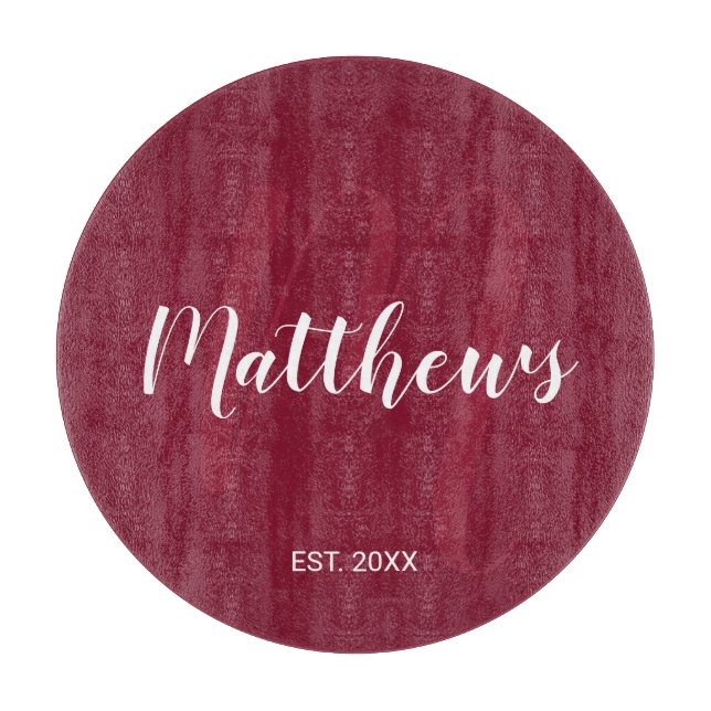 Personlig Monogram och Namn Burgundy Red (Framsidan)