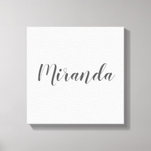 Personlig Monogram och Namn Canvastryck