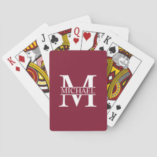 Personlig Monogram och Namn Casinokort