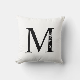 Personlig Monogram och Namn Dekorativ kudde