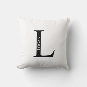 Personlig Monogram och Namn Dekorativ kudde