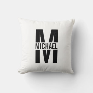 Personlig Monogram och Namn Dekorativ kudde