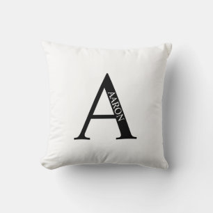 Personlig Monogram och Namn Dekorativ kudde